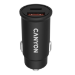 Canyon С-20B03 Digital camera, GPS, MP3, MP4, Mobile phone, PDA, Portable gaming console, Smartphone, Tablet Black Cigar lighter Fast charging Auto