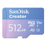 SanDisk Creator 512 GB MicroSDXC UHS-I Class 10