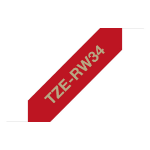 Brother TZE-RW34 DirectLabel gold on red non adhesive textil 12mm x 4m for Brother P-Touch TZ 3.5-18mm/6-12mm/6-18mm/6-24mm/6-36mm