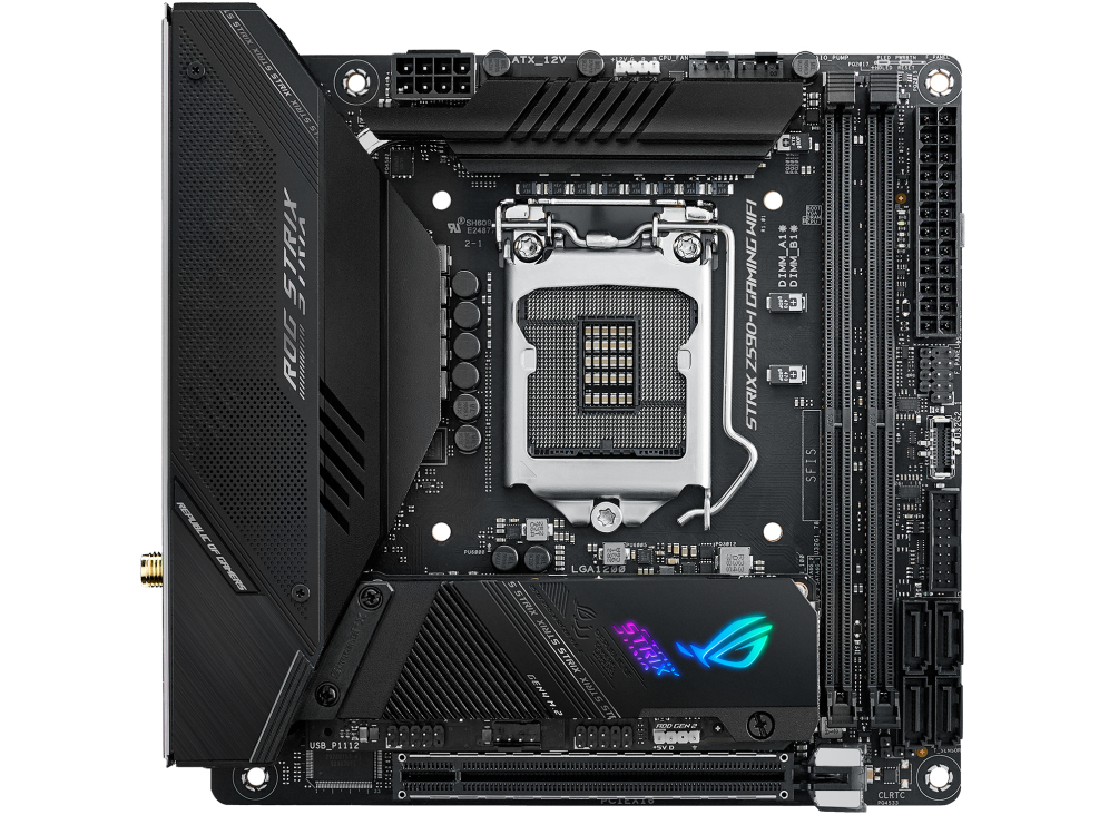 Image of ASUS ROG STRIX Z590-I GAMING WIFI Intel Z590 LGA 1200 (Socket H5)...