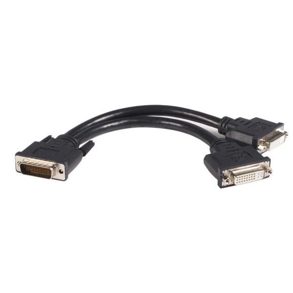 Image of StarTech.com 8in LFH 59 Male to Dual Female DVI I DMS 59 Cable