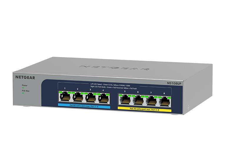 Image of NETGEAR MS108UP Unmanaged 2.5G Ethernet (100/1000/2500) Power over...