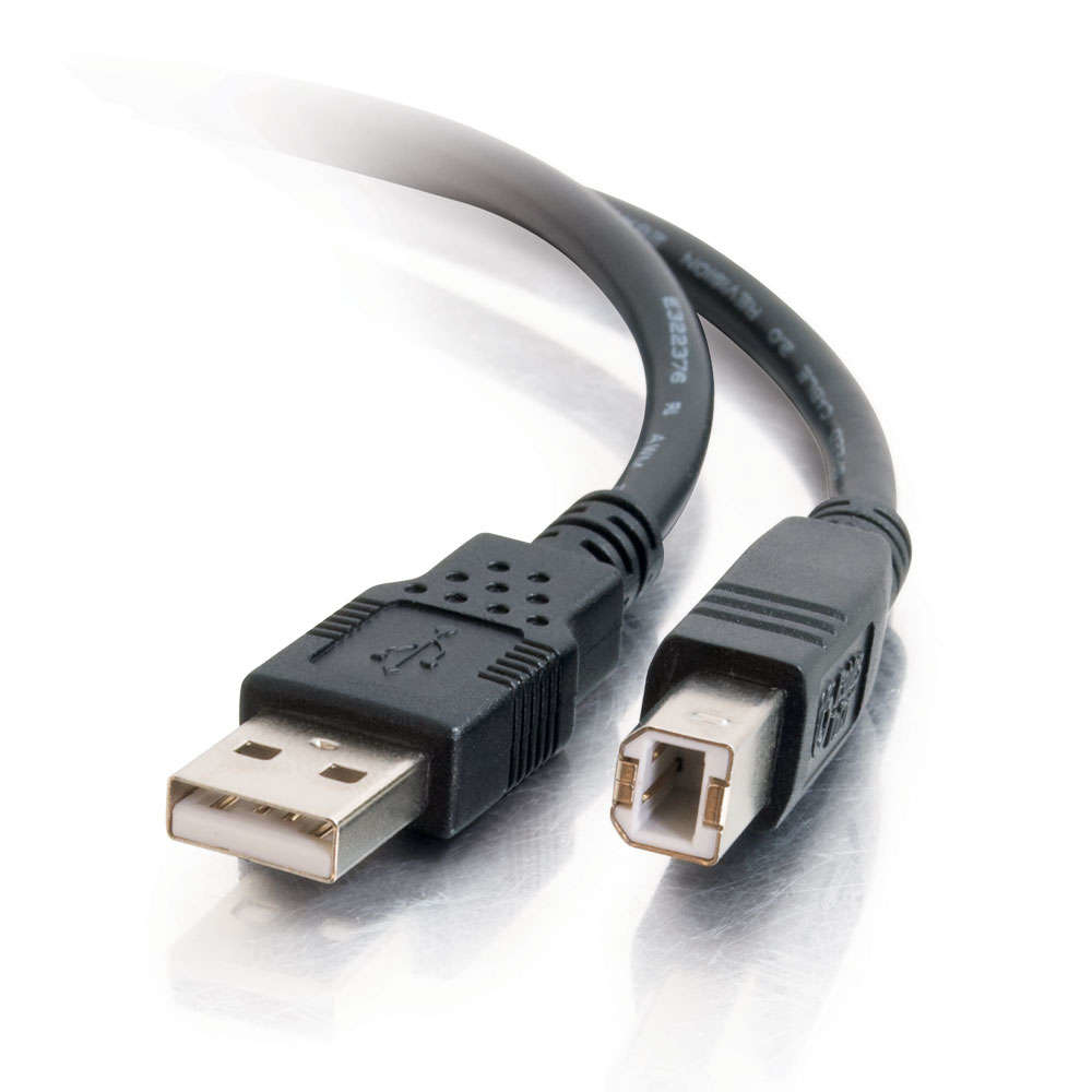 Image of C2G 2m USB 2.0 A/B Cable - Black