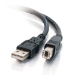 C2G Cable USB 2.0 A/B de 2 m, negro