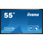 iiyama T5562AS-B1 Signage Display Interactive flat panel 138.7 cm (54.6") VA 500 cd/mÂ² 4K Ultra HD Black Touchscreen Built-in processor Android 8.0 24/7