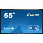 iiyama T5562AS-B1 affichage de messages Écran plat interactif 138,7 cm (54.6") VA 500 cd/m² 4K Ultra HD Noir Écran tactile Intégré dans le processeur Android 8.0 24/7