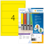 HERMA File labels A4 192x61 mm yellow paper matt opaque 400 pcs.