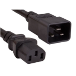 FDL 2M IEC C20 PLUG TO IEC C13 SOCKET MAINS EXTENSION CABLE