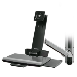 Ergotron StyleView Sit-Stand Combo System 24" Aluminum Wall