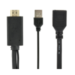 Gembird A-HDMIM-DPF-01 video kabel adapter 0,1 m HDMI Type A (Standaard) DisplayPort + USB Type-A Zwart