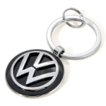 TROIKA VW VOLKSWAGEN KEYRING Black, Silver