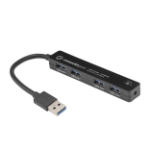 connektgear 4 Port USB 3 Type A Hub - Bus Powered - Black