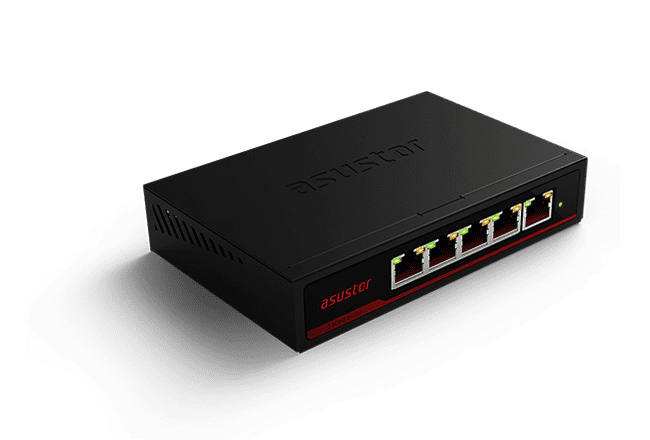 Image of ASUSTOR ASW205T 5-port 100/1000/2500 Mbps unmanaged desktop switch