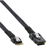 InLine Slim SAS cable, SFF-8654 to Mini SAS SFF-8087, 12Gb/s, 1m