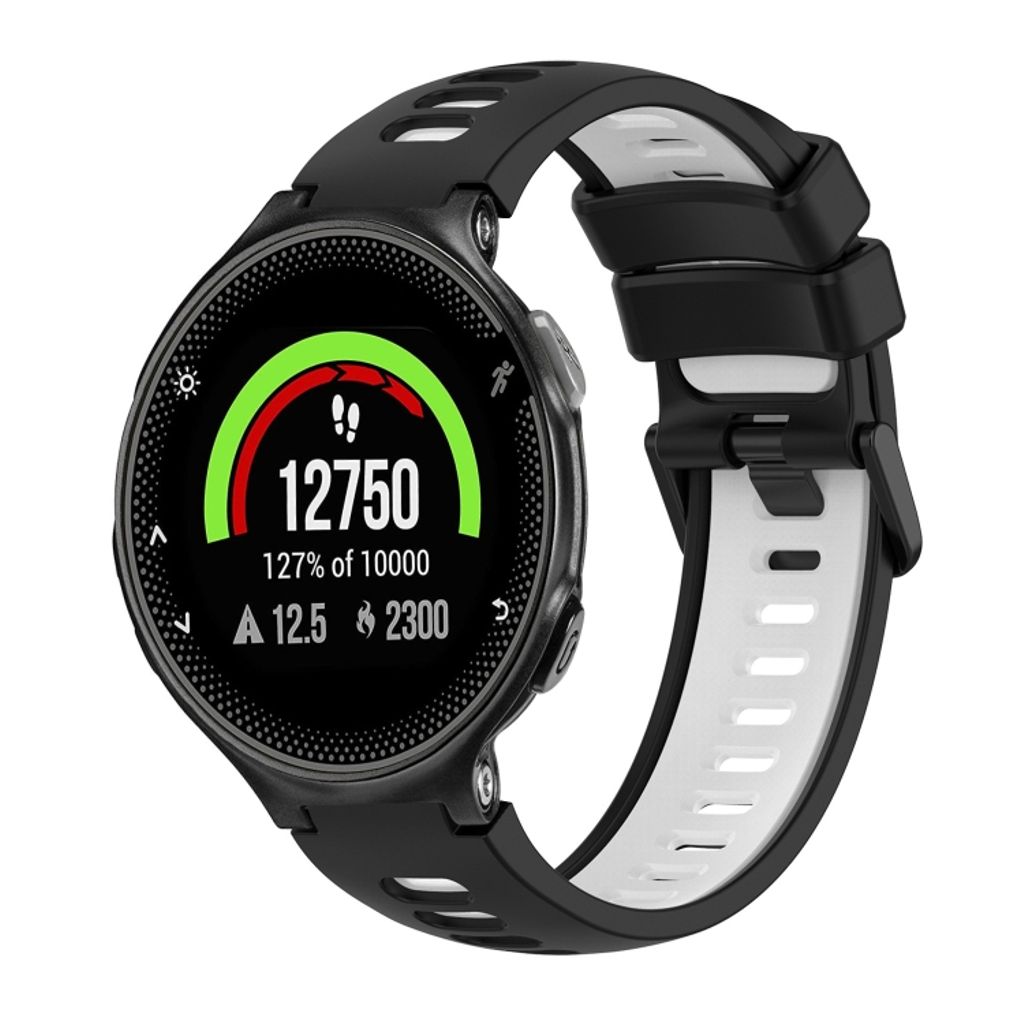 EU Product - Forerunner 235 Silicone Two-colored Watch Band - Black/White thumbnail