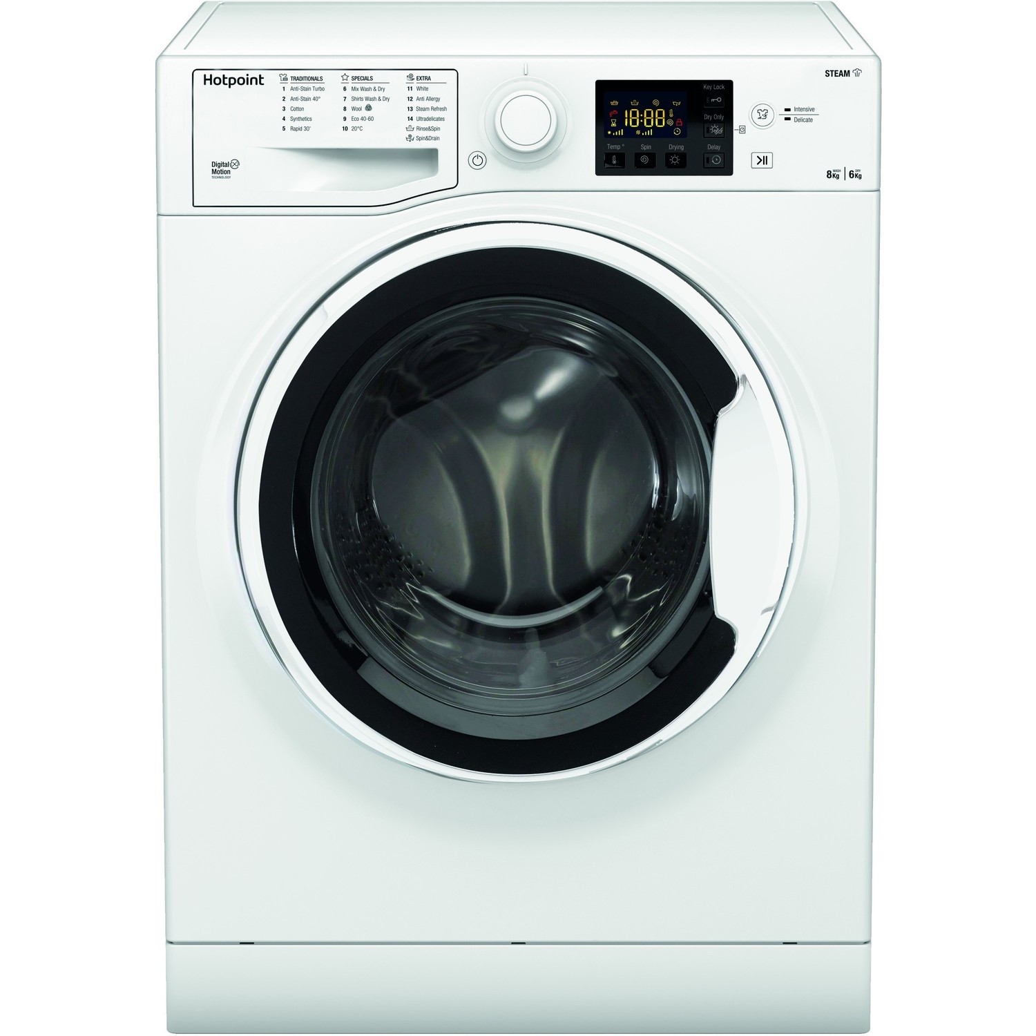 Hotpoint Anti-Stain 8kg Wash 6kg Dry 1400rpm Washer Dryer - White