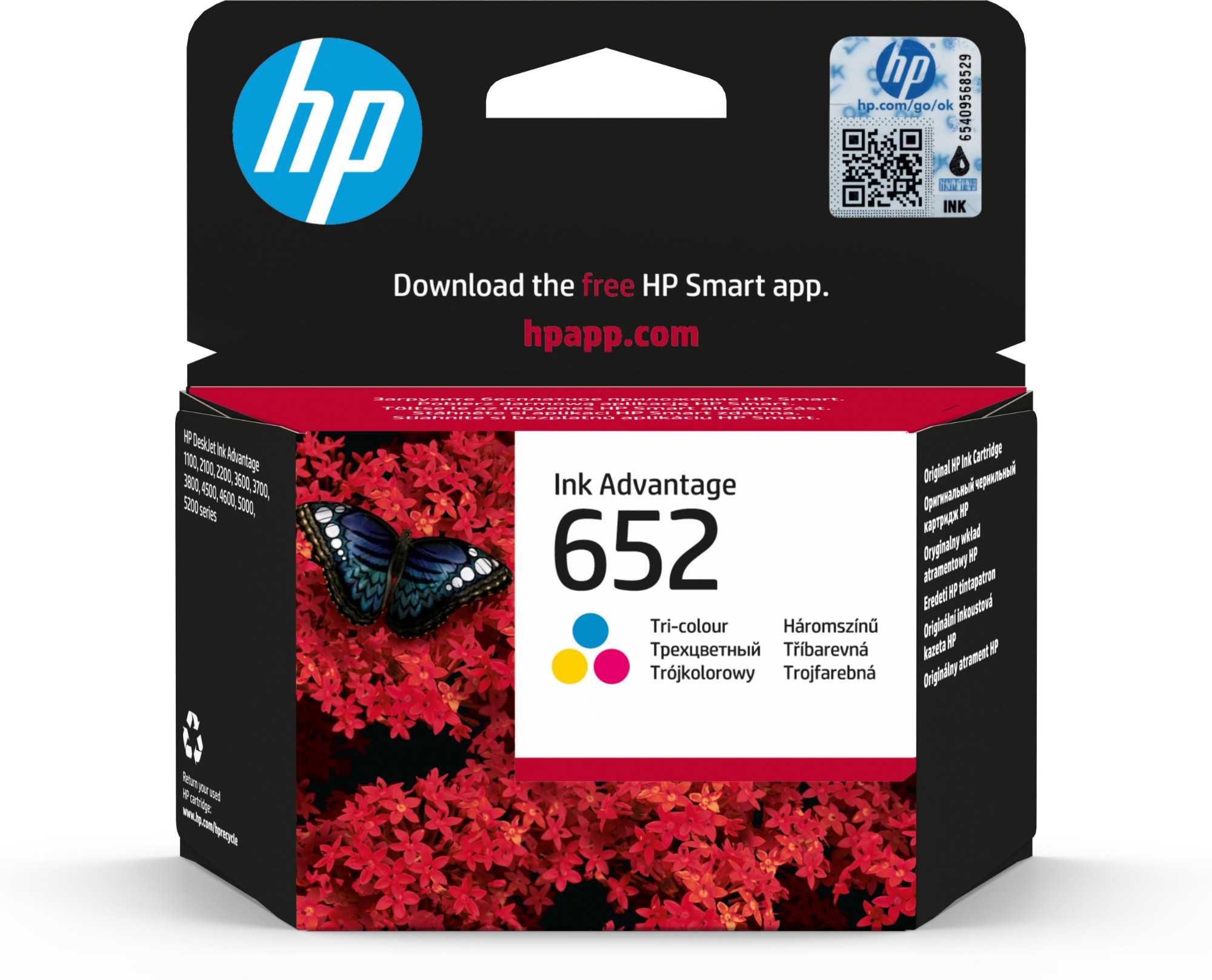 Photos - Ink & Toner Cartridge HP F6V24AE/652 Printhead cartridge color. 200 pages for  DeskJet 383 