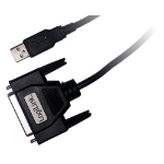 LogiLink USB / D-SUB 25 Adapter Cable, 1.8m D-sub (DB-25) Black