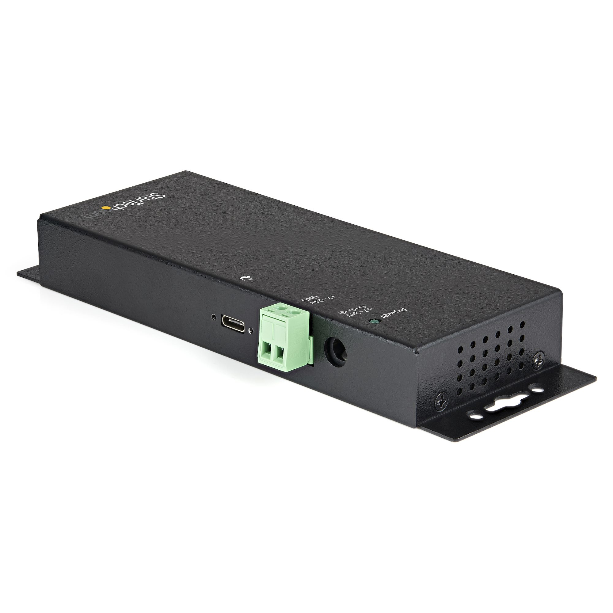 StarTech.com 4 Port USB C Hub 10Gbps - Metal Industrial USB Type-C Hub w/ 3xUSB-A & 1xUSB-C - ESD & Surge Protection - USB-C or USB-A Host - Self-Powered Mountable USB 3.2/3.1 Gen 2 Hub