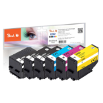 Peach PI200-675 inktcartridge 6 stuk(s) Compatibel Normaal rendement Zwart, Cyaan, Magenta, Geel