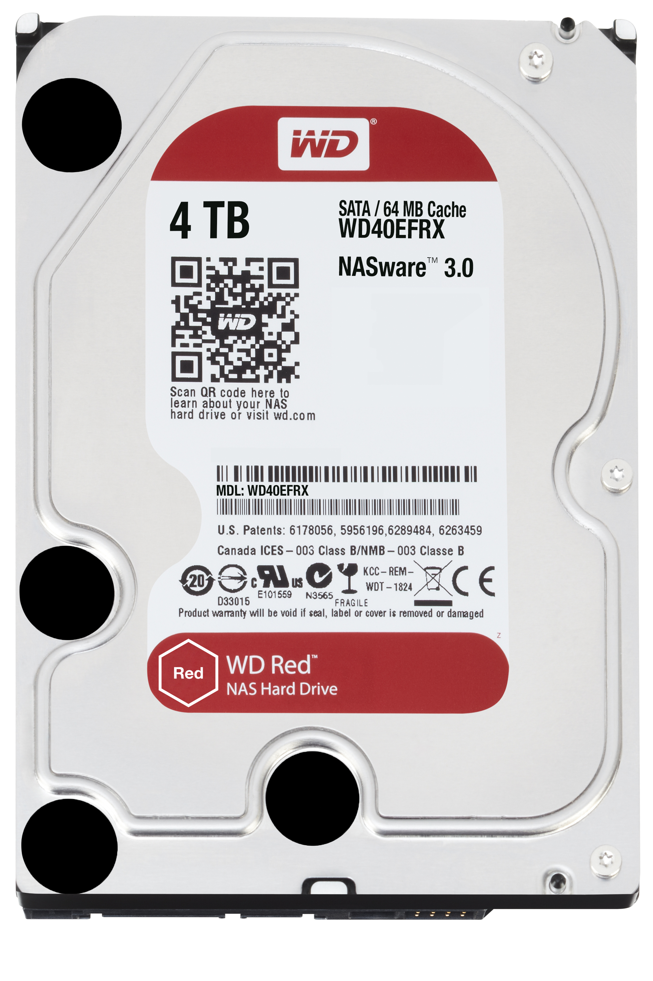 Image of Western Digital Red 4TB 3.5" 4000 GB Serial ATA III