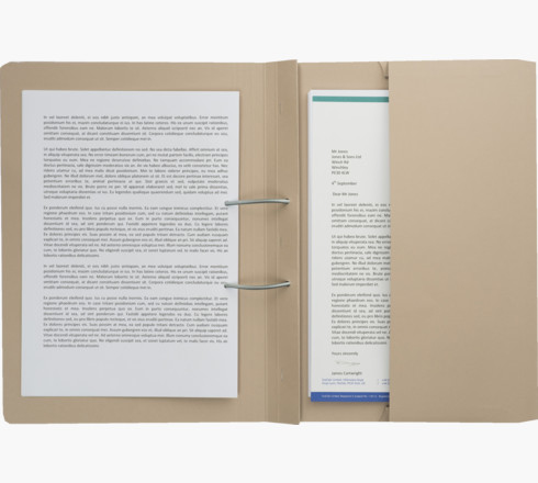 Image of Exacompta TPFM-BUFZ folder Manila hemp Beige A4