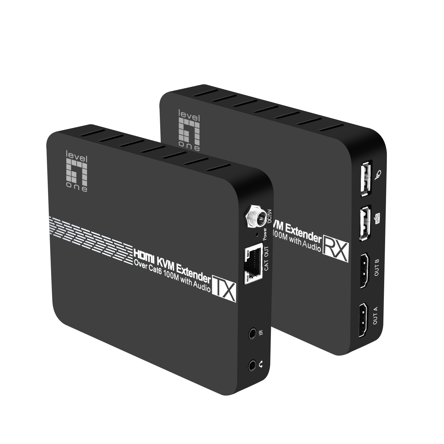 Image of LevelOne HDMI over Cat.5/6 Extender kit 4K,100 Meter, USB extension