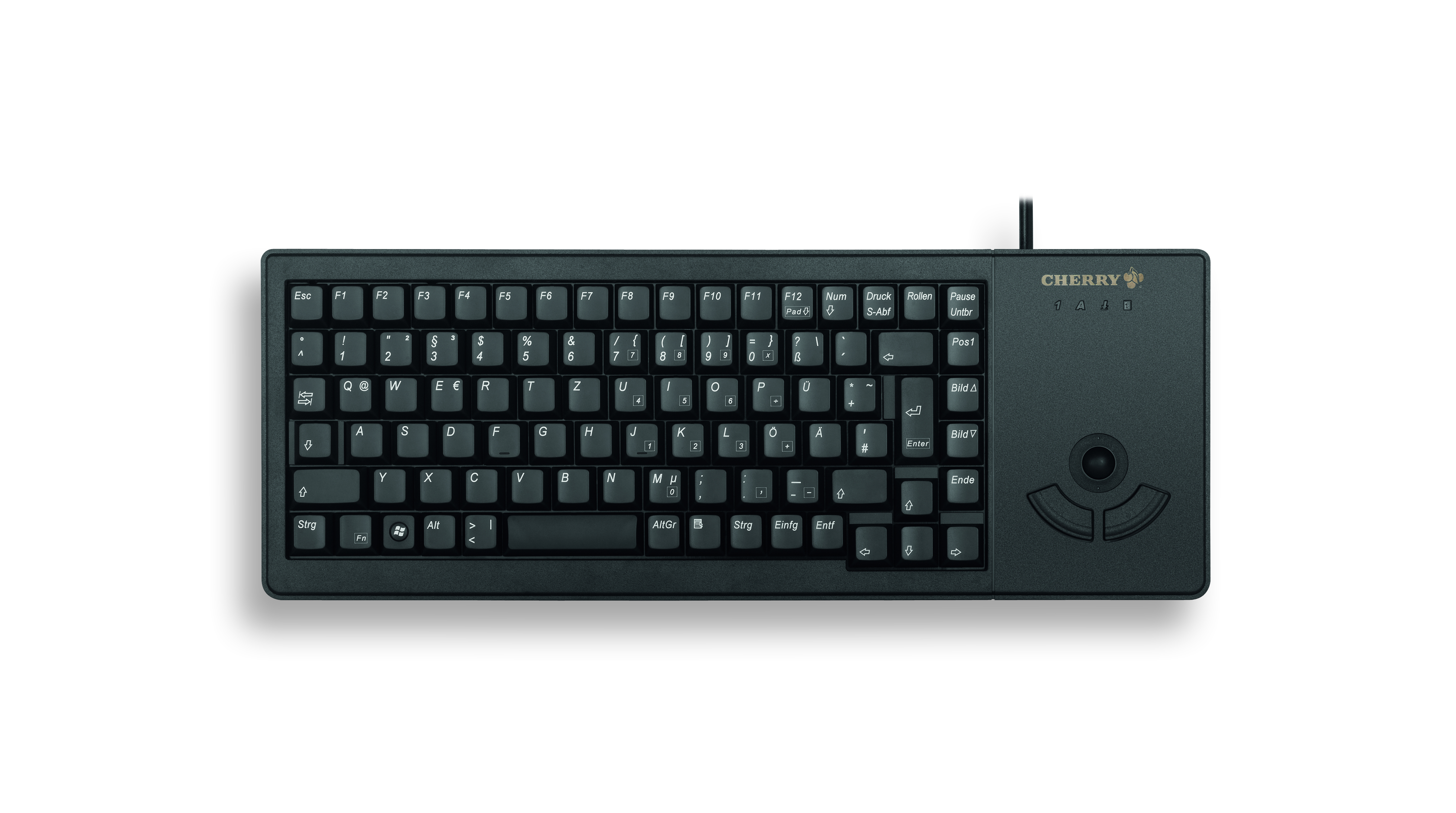 Image of CHERRY XS Trackball keyboard USB QWERTY Nordic Black