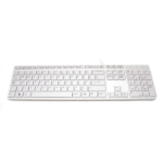 Ceratech A Accuratus Product- the 301 keyboard is a soft touch- full key layout- slimline quiet keyboard- USB connected in white.