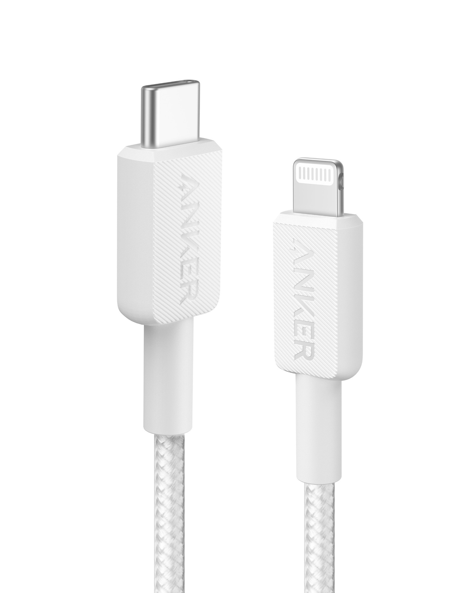 Anker White Braided Usb-C To Lightning Charging Cable 0.9 M.