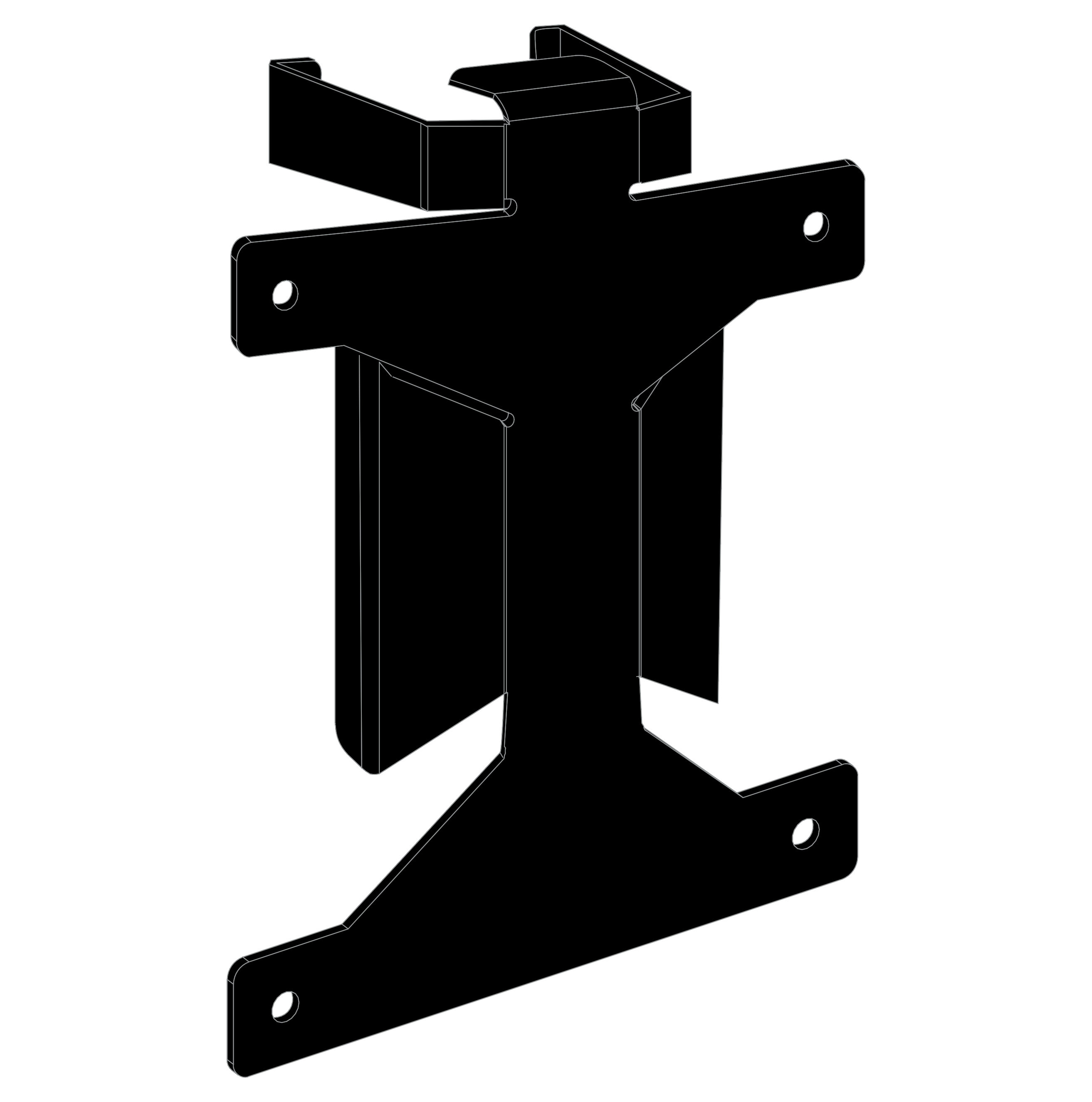 Image of iiyama MD BRPCV05 CPU holder Monitor stand-mounted CPU holder Black