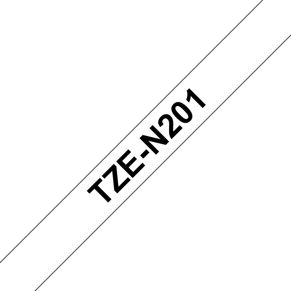 Photos - Office Paper Brother TZE-N201 DirectLabel black on white 3,5mm x 8m for  P-T TZE 