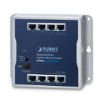 PLANET Industrial 8-Port Unmanaged Blue, Grey