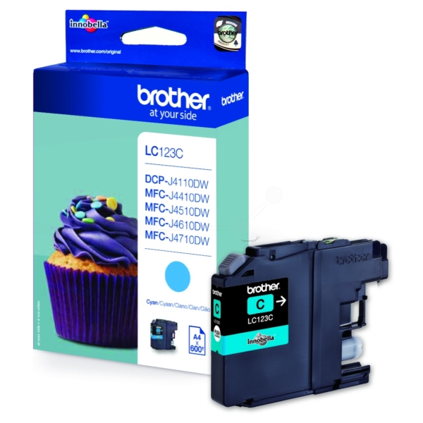 Brother LC-123C Ink cartridge cyan, 600 pages, 6ml Brother LC-123C Ink cartridge cyan, 600 pages, 6ml