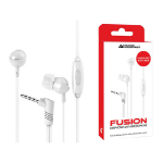 Advanced Accessories Fusion 3.5mm Earphones with Microphone-White