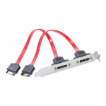 Videk Dual eSATA Socket to Dual SATA Plug Int Ext Adaptor Cable 0.2m -