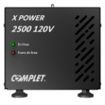 COMPLET Regulador de Voltaje COMPLET  X-POWER 2500 VA/2500 W 120V . Terminales de conexión y 2 contactos NEMA 5-15R - Supresor de picos de voltaje 504 J, P/N ERV-1