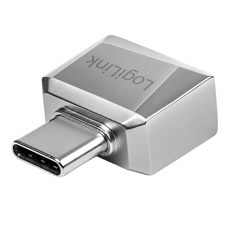 LogiLink USB-C Mini Fingerprint reader. metal housing. silver