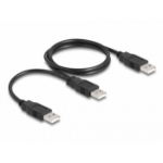 DeLOCK 80000 USB cable 0.7 m USB 2.0 USB A 2 x USB A Black