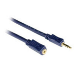 C2G 3ft Velocity™ 3.5mm Stereo Audio Extension Cable M/F audio cable 35.8" (0.91 m) Blue