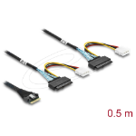 DeLOCK 82296 Serial Attached SCSI (SAS) cable 0.5 m 16 Gbit/s Black