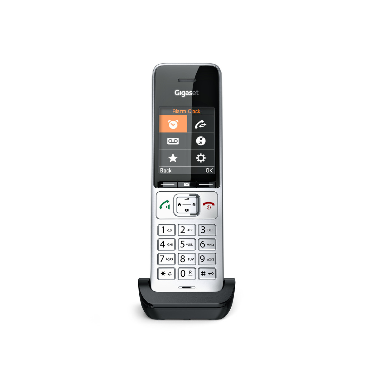 S30852-H3061-R101 UNIFY GIGASET OPENSTAGE COMFORT 500HX - Analog/DECT telephone - Wired handset - Speakerphone - 200 entries - Caller ID - Black - Silver