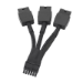 TARGET Replacement 12VHPWR 12+4Pin PCIe 5.0 to 3x8Pin (6+2P) Power Cable 10 cm Braided