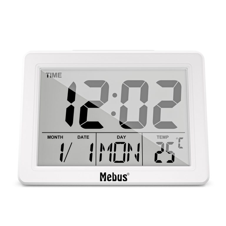 Image of Mebus 25738 - Quartz alarm clock - Rectangle - White - 12/24h - F...