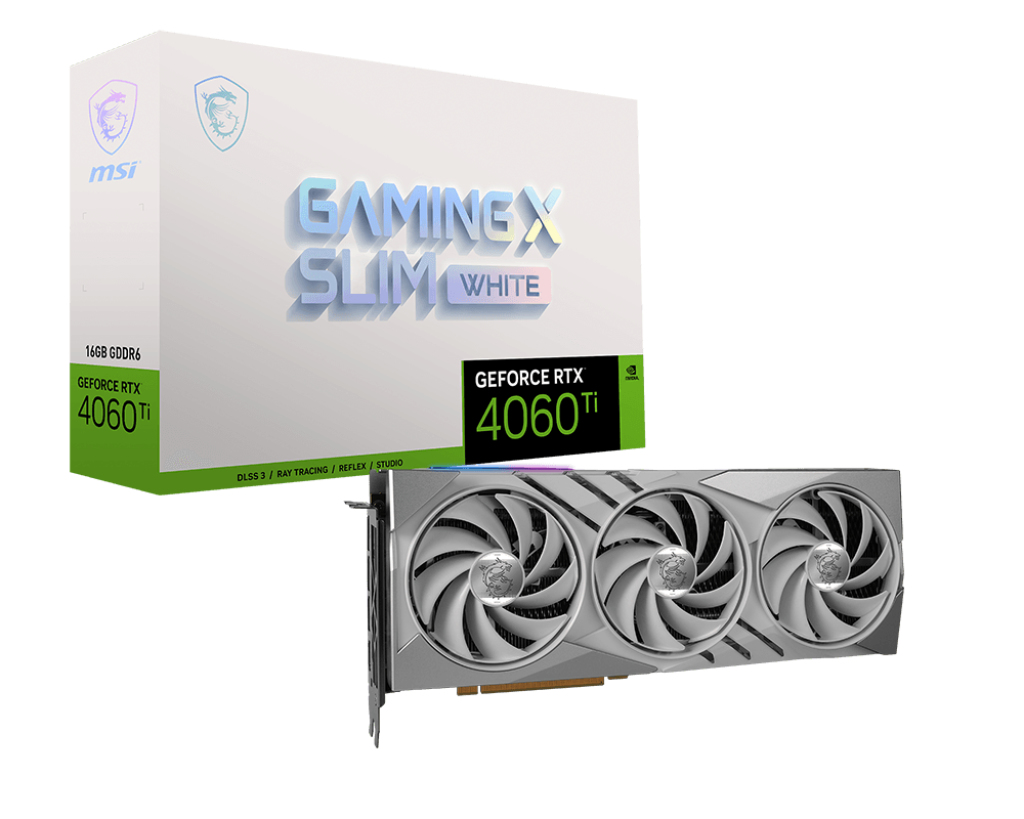 Image of MSI GAMING GeForce RTX 4060 Ti X SLIM WHITE 16G NVIDIA 16 GB GDDR6