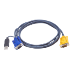 ATEN 6 M USB KVM-kabel med 3-i-1 SPHD och inbyggd PS/2 till USB-converter