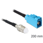 DeLOCK 88598 coaxial cable RG-174 0.2 m FME FAKRA Z Black
