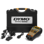 DYMO Rhino 6000+ Industrial Label Maker | Computer Connected Label Printer with Hard Carry Case | Includes 1 Vinyl Tape Cassette1 Flexible Nylon Tape Cassette and Rechargeable Lithium Ion Battery
