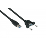 Kabelmeister UK30P-AEA-020S USB-kabel USB 3.2 Gen 1 (3.1 Gen 1) 2 m USB A Zwart