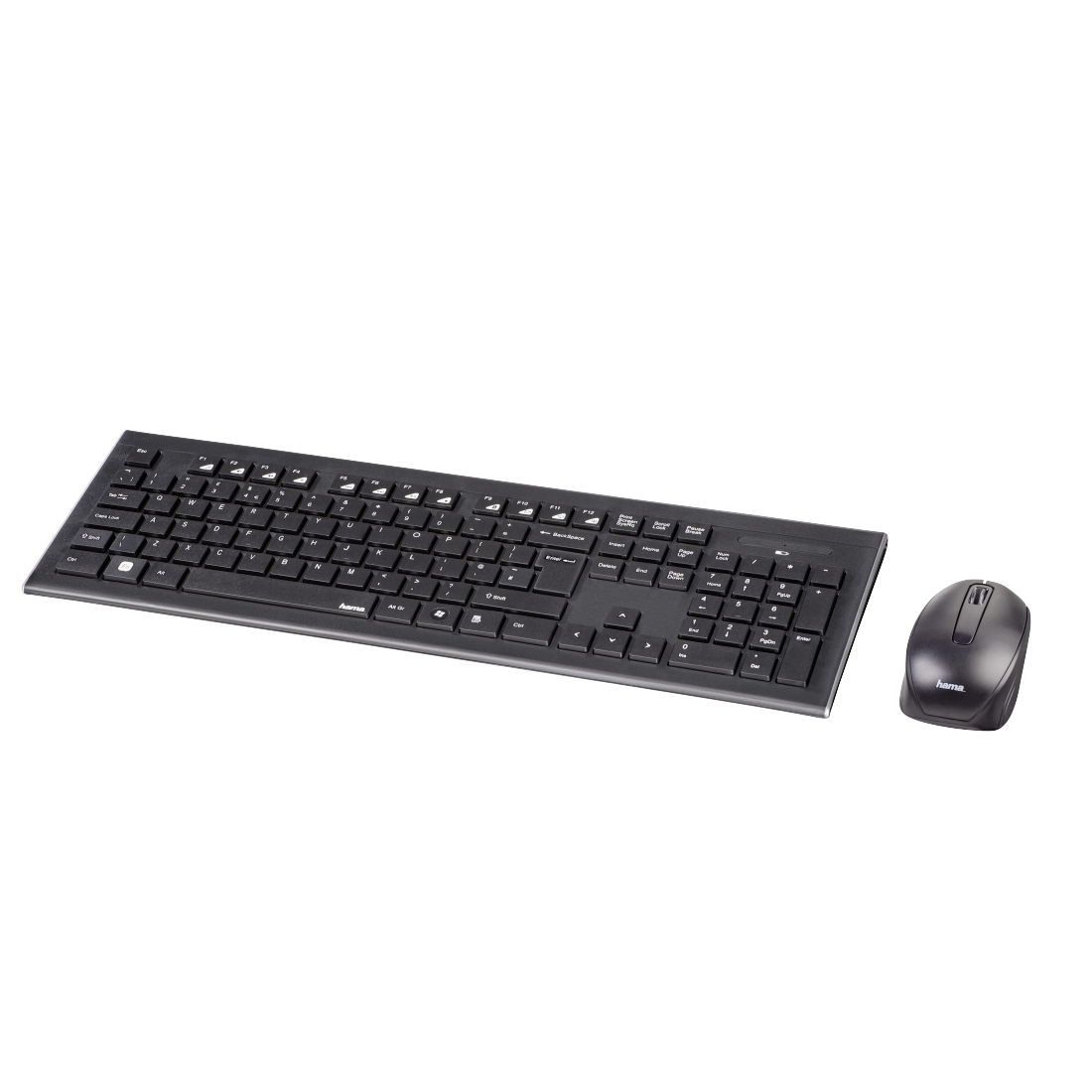 Image of Hama 73182664 keyboard Mouse included UK English Black
